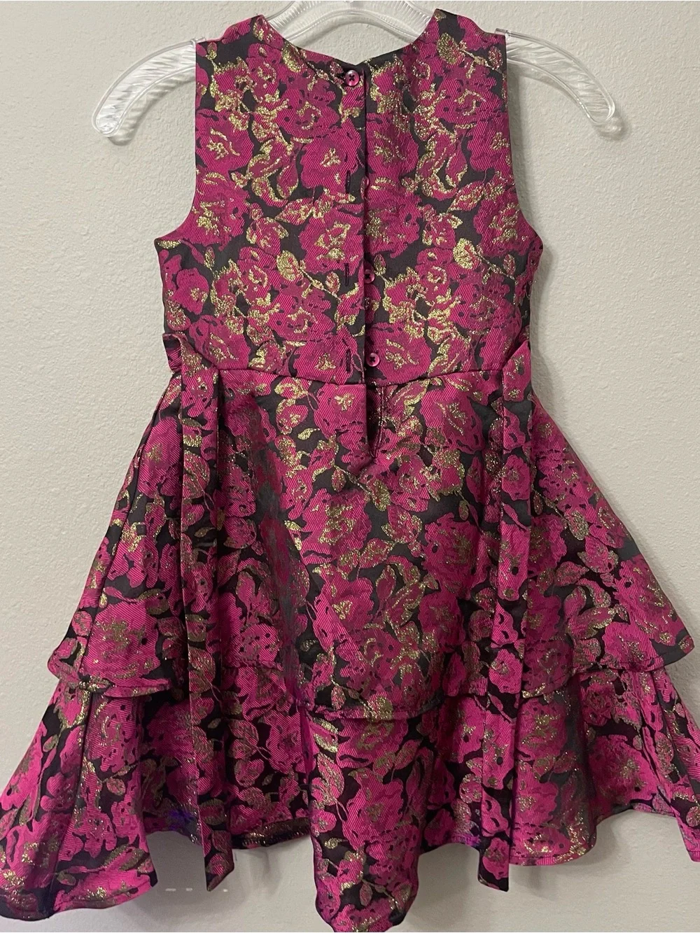 Blueberi Boulevard Floral Tiered Party Dress for Girls SZ 8 EUC